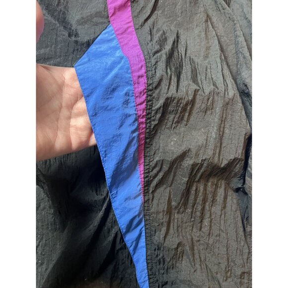 90s Vintage Reebok‎ Windbreaker Jacket Small  Black Blue & Pink - Picture 7 of 9